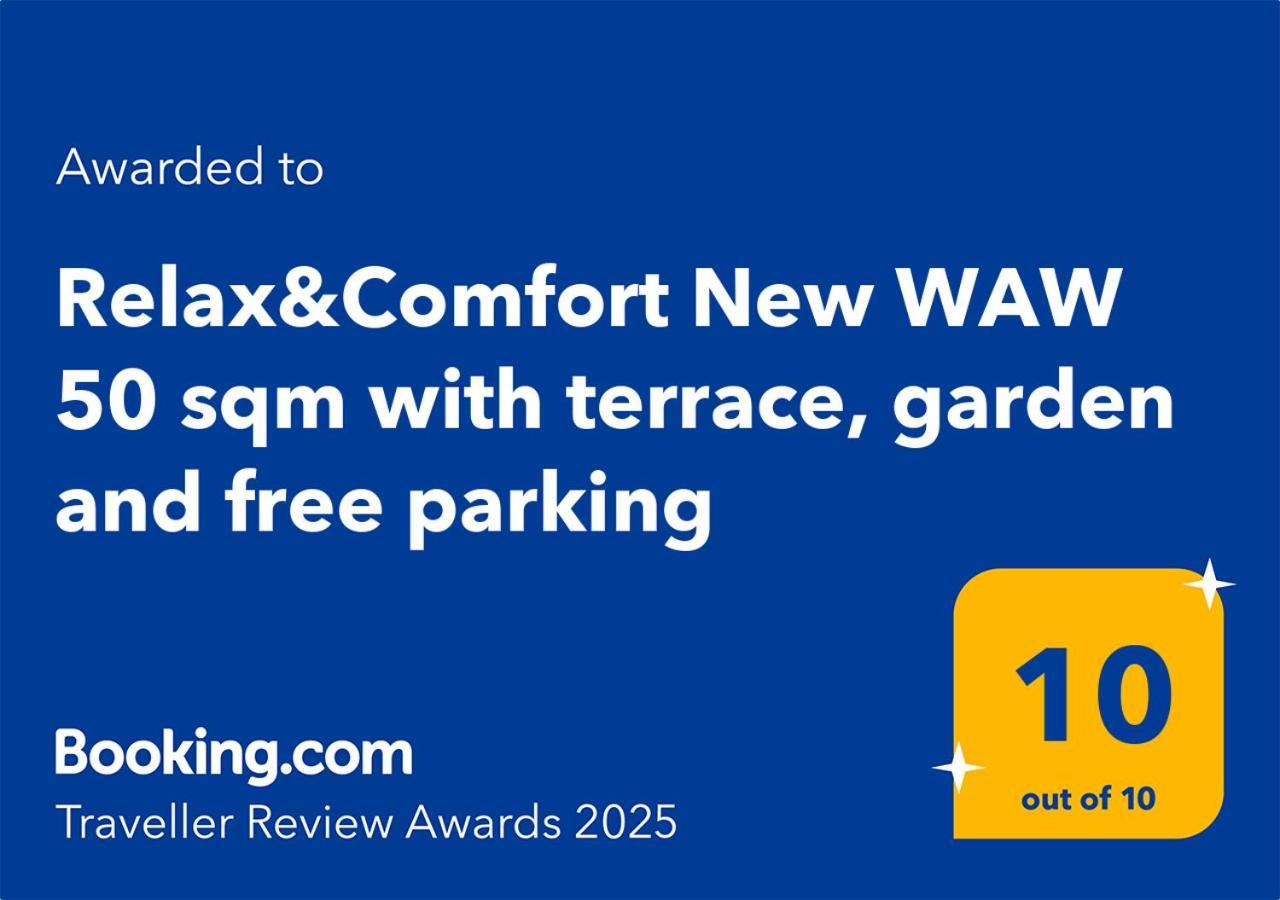 Relax&Comfort New Waw 50 Sqm With Terrace, Garden, Free Parking And Ac Warsawa Bagian luar foto